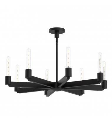  CH607232MB-Claire 32-in Matte Black 8 Lights Chandeliers