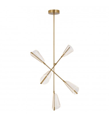  CH62737-BG/LG-Mulberry 37-in Brushed Gold/Light Guide LED Chandeliers