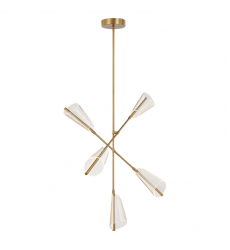 CH62737-BG/LG-UNV-Mulberry 37-in Brushed Gold/Light Guide LED Chandeliers
