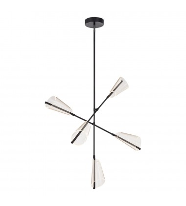  CH62737-BK/LG-Mulberry 37-in Black/Light Guide LED Chandeliers