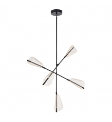 CH62737-BK/LG-UNV-Mulberry 37-in Black/Light Guide LED Chandeliers