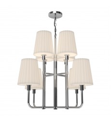  CH628830CHOP-Plisse 30-in Chrome/Opal Matte Glass 8 Lights Chandeliers