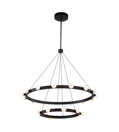  CH63436-BK-Rezz 36-in Black LED Chandeliers