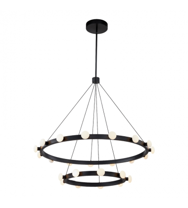 CH63436-BK-UNV-010-Rezz 36-in Black LED Chandeliers CH63436-BK-UNV-010-Rezz 36-in Black LED Chandeliers