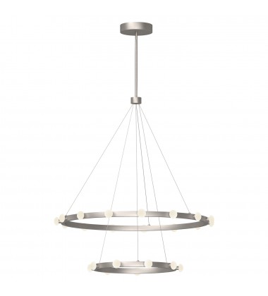 CH63436-BN-Rezz 36-in Brushed Nickel LED Chandeliers