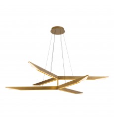  CH64242-VB-UNV-010-Tachi 31-in Vintage Brass LED Chandelier