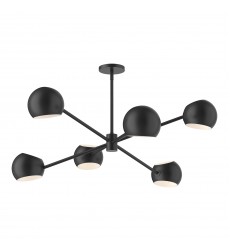 CH648637MB-Willow 37-in Matte Black 6 Lights Chandeliers  CH648637MB-Willow 37-in Matte Black 6 Lights Chandeliers