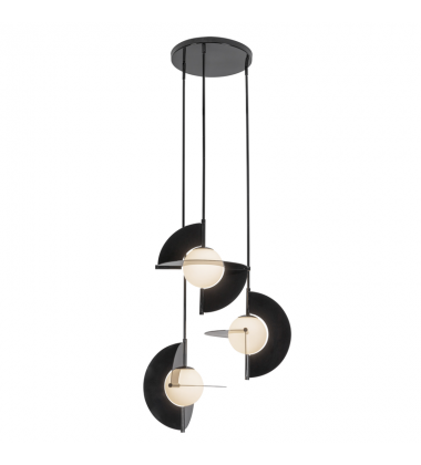 CH65127-GBK/OP-UNV-Scorpio 27-in Glossy Black/Opal Glass LED Chandelier CH65127-GBK/OP-UNV-Scorpio 27-in Glossy Black/Opal Glass LED Chandelier