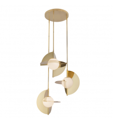CH65127-MRB/OP-UNV-Scorpio 27-in Metallic Brass/Opal Glass LED Chandelier