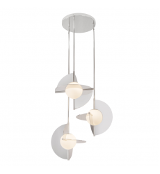 CH65127-PN/OP-UNV-Scorpio 27-in Polished Nickel/Opal Glass LED Chandelier