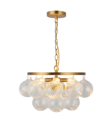 CH654318BGRC-Faye 18-in Gold Chandelier CH654318BGRC-Faye 18-in Gold Chandelier