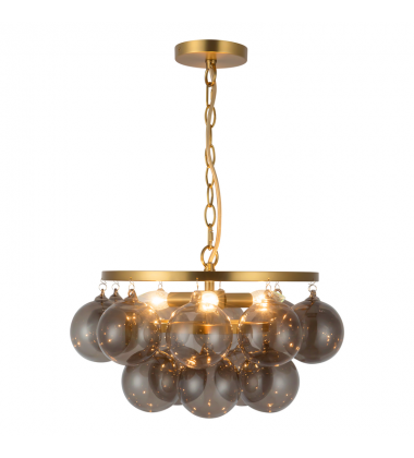 CH654318BGSM-Faye 18-in Gold Chandelier