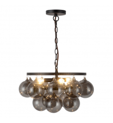 CH654318MBSM-Faye 18-in Black Chandelier