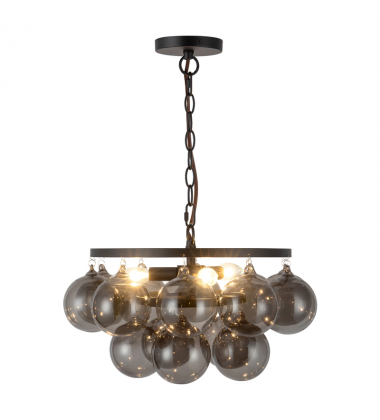 CH654318MBSM-Faye 18-in Black Chandelier