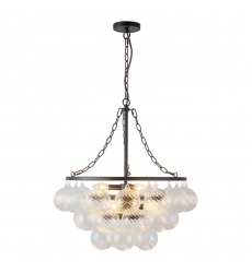 CH654624MBRC-Faye 24-in Black Chandelier