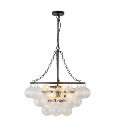 CH654624MBRC-Faye 24-in Black Chandelier