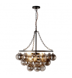 CH654624MBSM-Faye 24-in Black Chandelier