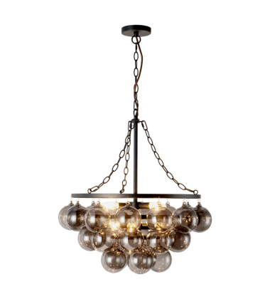 CH654624MBSM-Faye 24-in Black Chandelier