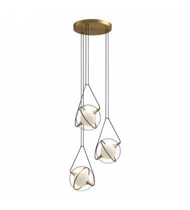  CH76718-BG-Aries 18-in Brushed Gold LED Chandeliers
