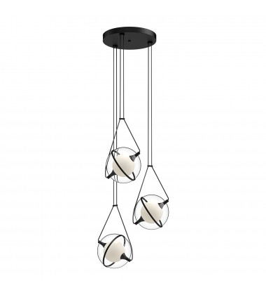  CH76718-BK-Aries 18-in Black LED Chandeliers