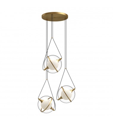  CH76728-BG-Aries 28-in Brushed Gold LED Chandeliers