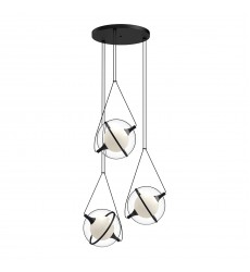  CH76728-BK-Aries 28-in Black LED Chandeliers