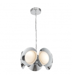 CH77916-CH/OP-UNV-Cleo 16-in Chrome/Opal Glass LED Chandelier