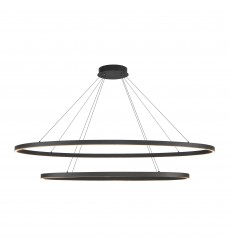  CH79253-BK-Ovale 2 Layer Black LED Chandelier