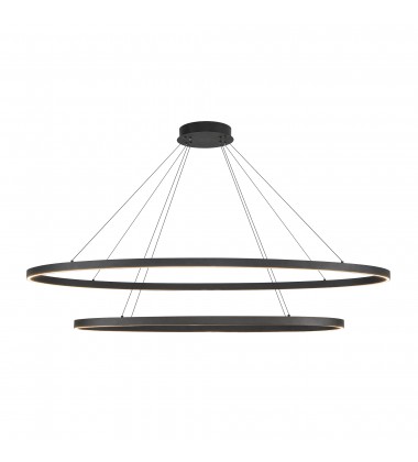  CH79253-BK-Ovale 2 Layer Black LED Chandelier