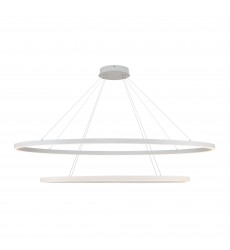  CH79253-WH-Ovale 2 Layer White LED Chandelier