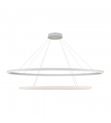  CH79253-WH-Ovale 2 Layer White LED Chandelier