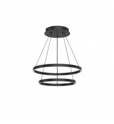 CH87224-BK-UNV-010-Cerchio 24-in Black LED Chandeliers