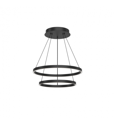 CH87224-BK-UNV-010-Cerchio 24-in Black LED Chandeliers