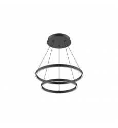 CH87824-BK-UNV-010-Cerchio 24-in Black LED Chandeliers