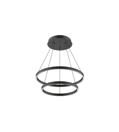 CH87824-BK-UNV-010-Cerchio 24-in Black LED Chandeliers