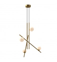  CH89832-BG/GO-Amara 32-in Brushed Gold/Glossy Opal Glass LED Chandeliers