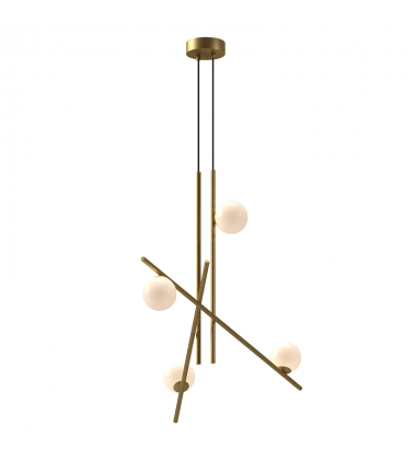 CH89832-BG/GO-UNV-Amara 32-in Brushed Gold/Glossy Opal Glass LED Chandeliers