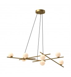  CH89854-BG/GO-Amara 54-in Brushed Gold/Glossy Opal Glass LED Chandeliers