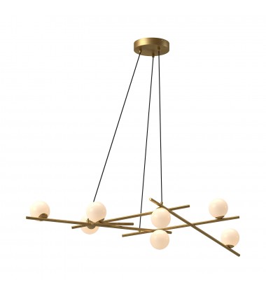  CH89854-BG/GO-Amara 54-in Brushed Gold/Glossy Opal Glass LED Chandeliers