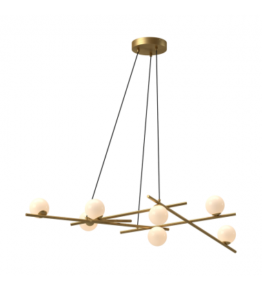 CH89854-BG/GO-UNV-Amara 54-in Brushed Gold/Glossy Opal Glass LED Chandeliers CH89854-BG/GO-UNV-Amara 54-in Brushed Gold/Glossy Opal Glass LED Chandeliers