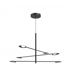  CH90136-BK-Rotaire 36-in Black LED Chandeliers