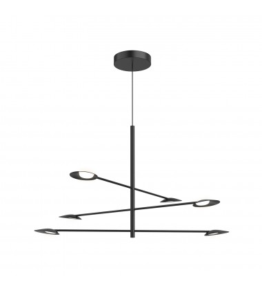  CH90136-BK-Rotaire 36-in Black LED Chandeliers