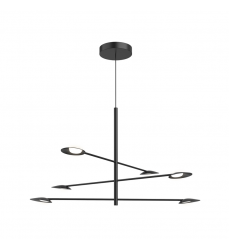 CH90136-BK-UNV-Rotaire 36-in Black LED Chandeliers