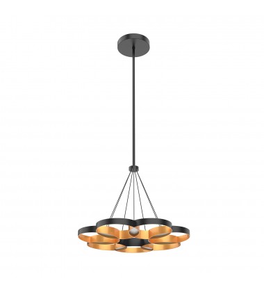 CH90826-BK/GD-Maestro 26-in Black/Gold LED Chandeliers