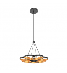 CH90826-BK/GD-UNV-010-Maestro 26-in Black/Gold LED Chandeliers