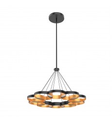  CH90833-BK/GD-Maestro 33-in Black/Gold LED Chandeliers