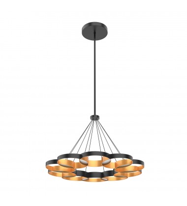  CH90833-BK/GD-Maestro 33-in Black/Gold LED Chandeliers