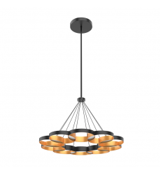 CH90833-BK/GD-UNV-010-Maestro 33-in Black/Gold LED Chandeliers