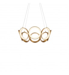  CH94824-AN-Oros 24-in Antique Brass LED Chandeliers