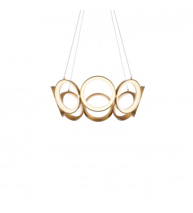  CH94824-AN-Oros 24-in Antique Brass LED Chandeliers